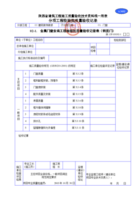 金屬門(mén)窗安裝工程檢驗(yàn)批質(zhì)量驗(yàn)收記錄材料解析與施工要點(diǎn)